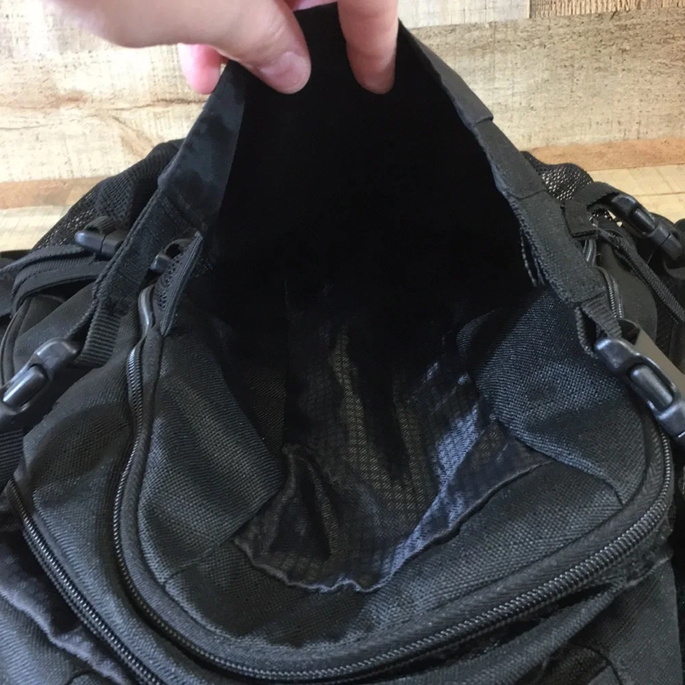 Quest Rio Black Backpack Unisex Organizer‎ Bag Purse Hiking